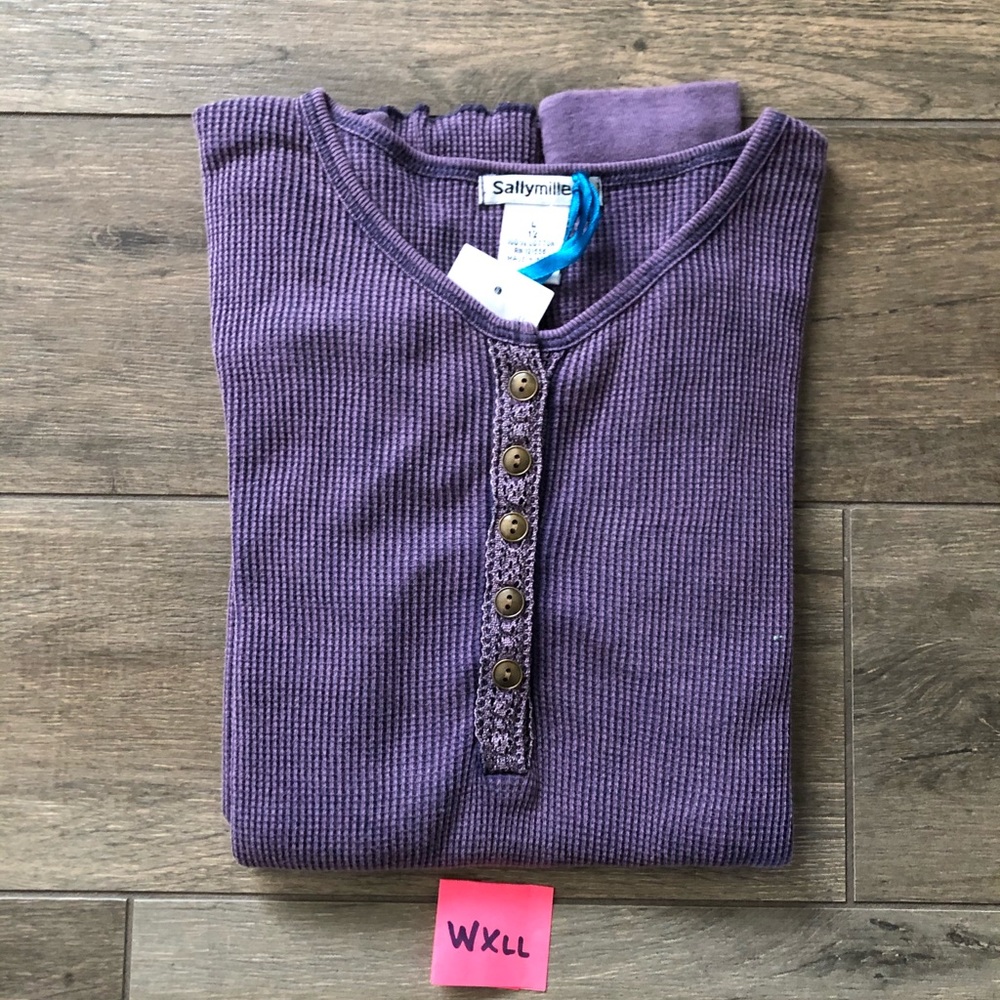 Sally Mack Girls Long Sleeve Tee Purple NWT